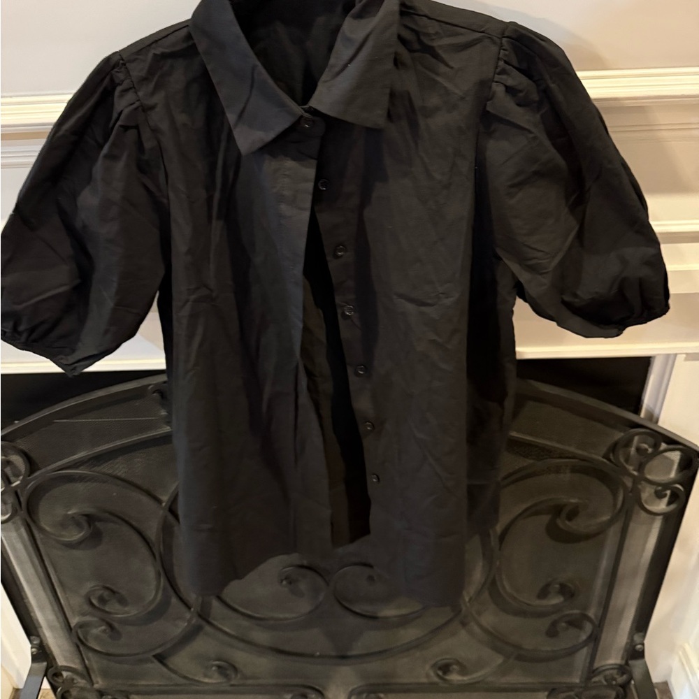 Black Women's Button Down Shirt